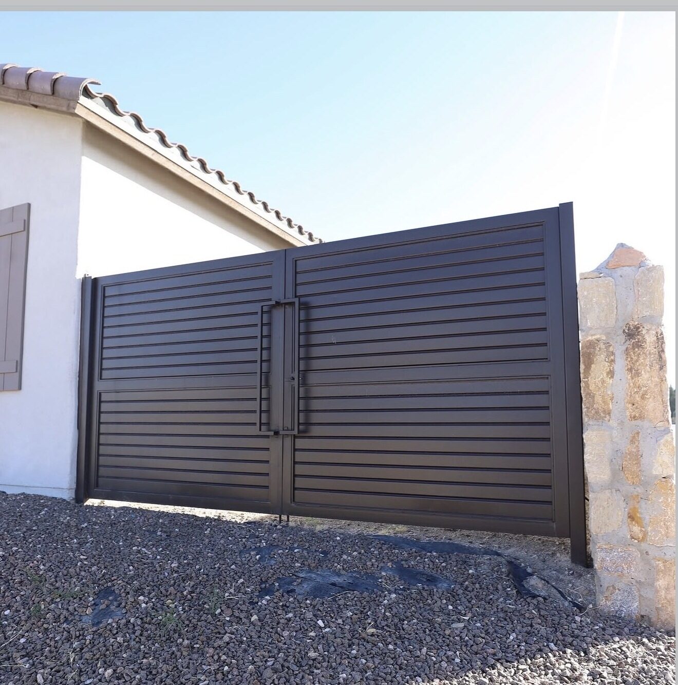 Horizontal Slat Double Gate — El Paso, Texas