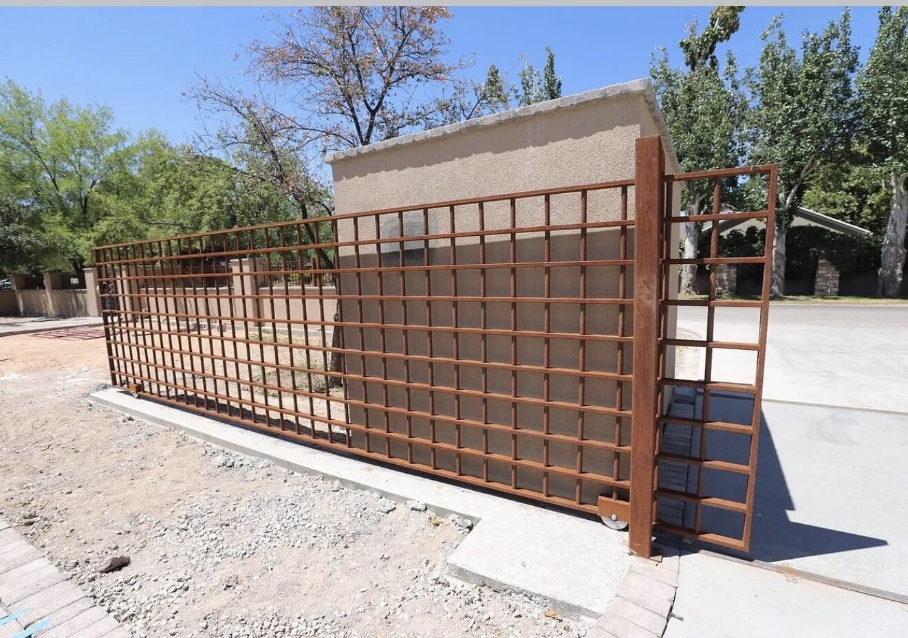 Basket-Weave Sliding Gate — El Paso, Texas